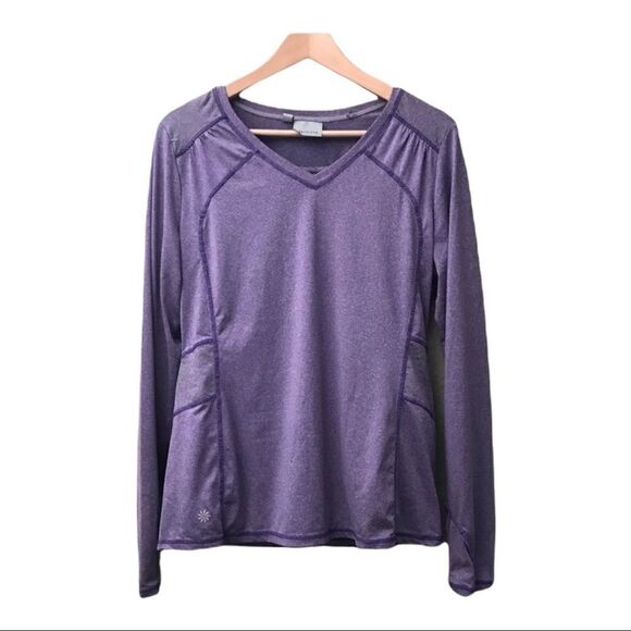 Athleta Northern Lights Reflective Longsleeve Top Purple S - Picture 1 of 5